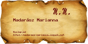 Madarász Marianna névjegykártya